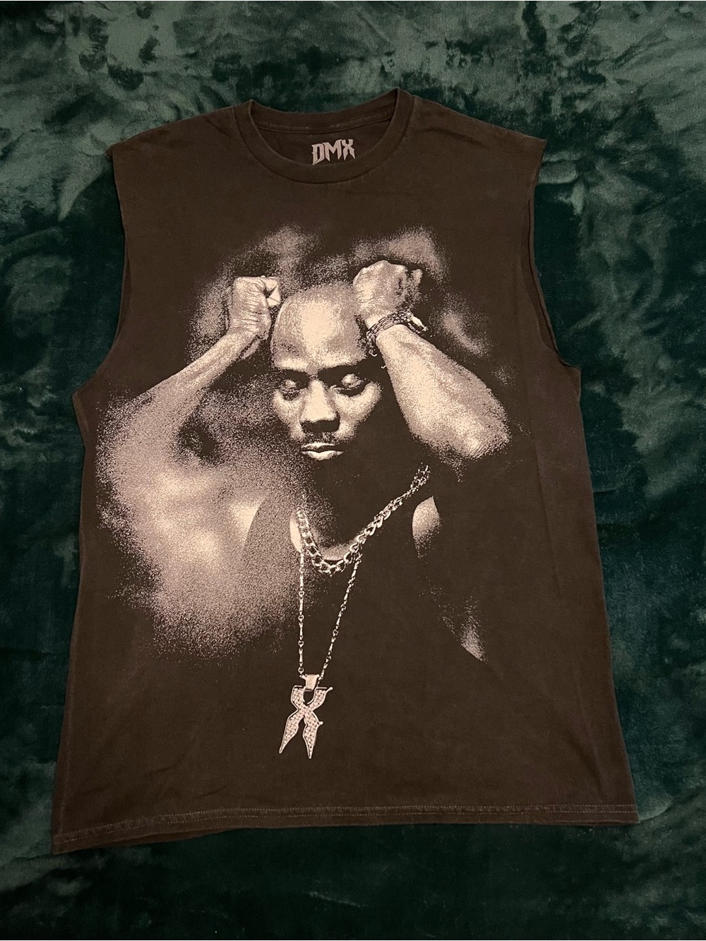 DMX black wash sleeveless shirt Men’s Size S